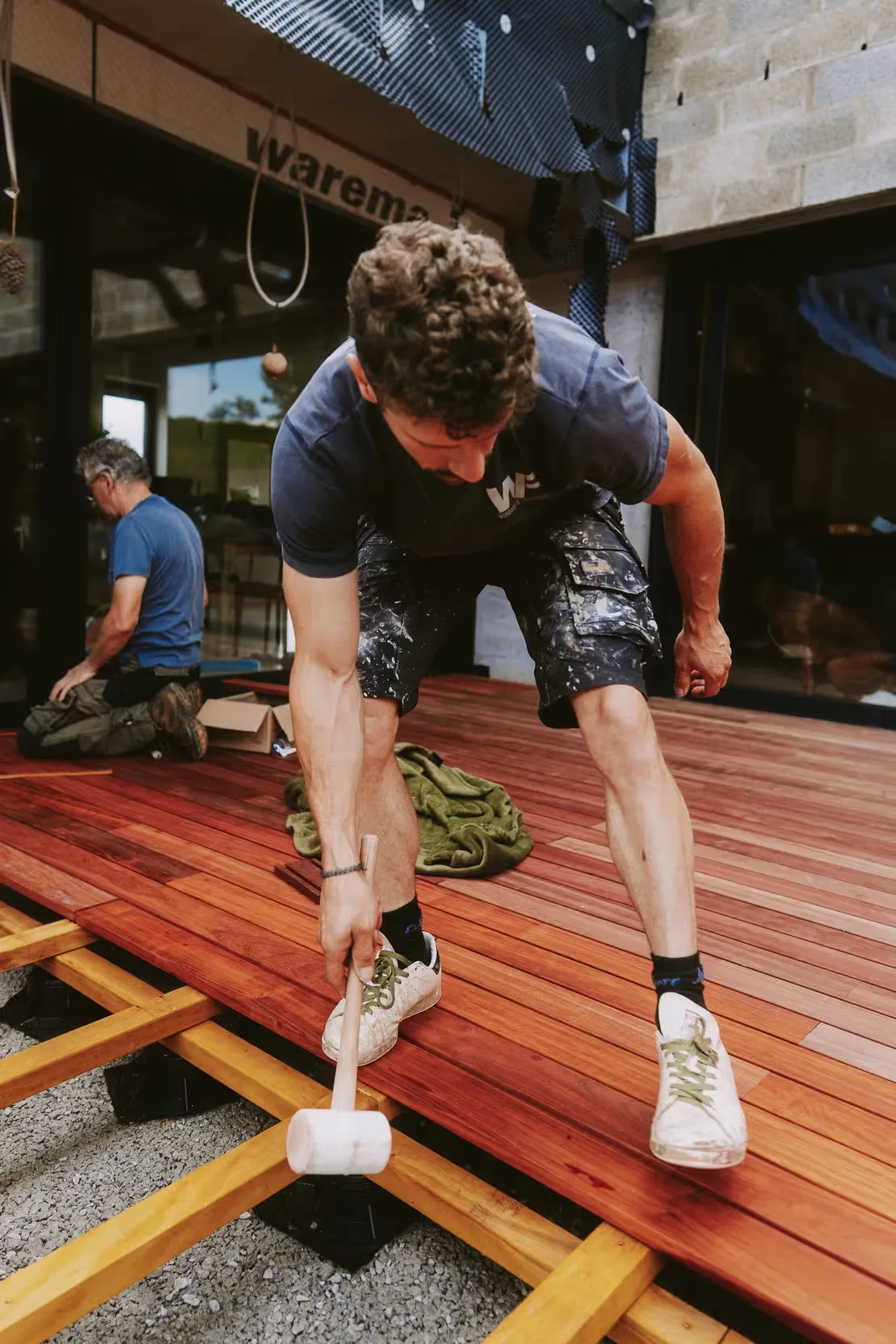 Terrasse en bois avec fixation invisible
