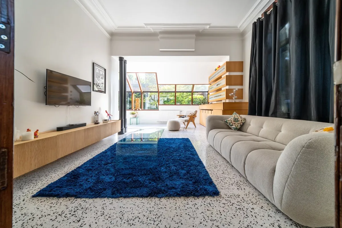 Véranda transformée en terrazzo grand format
