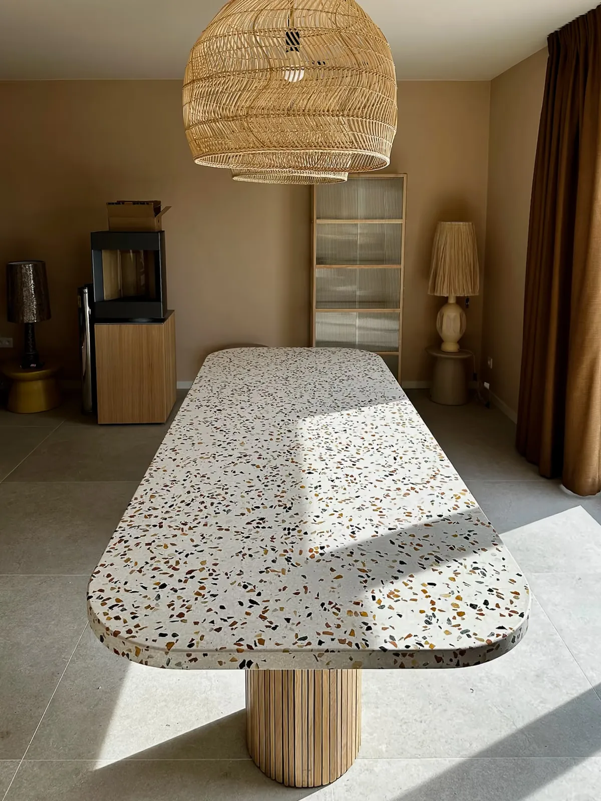 Table en terrazzo sur mesure à Malonne, vue 3