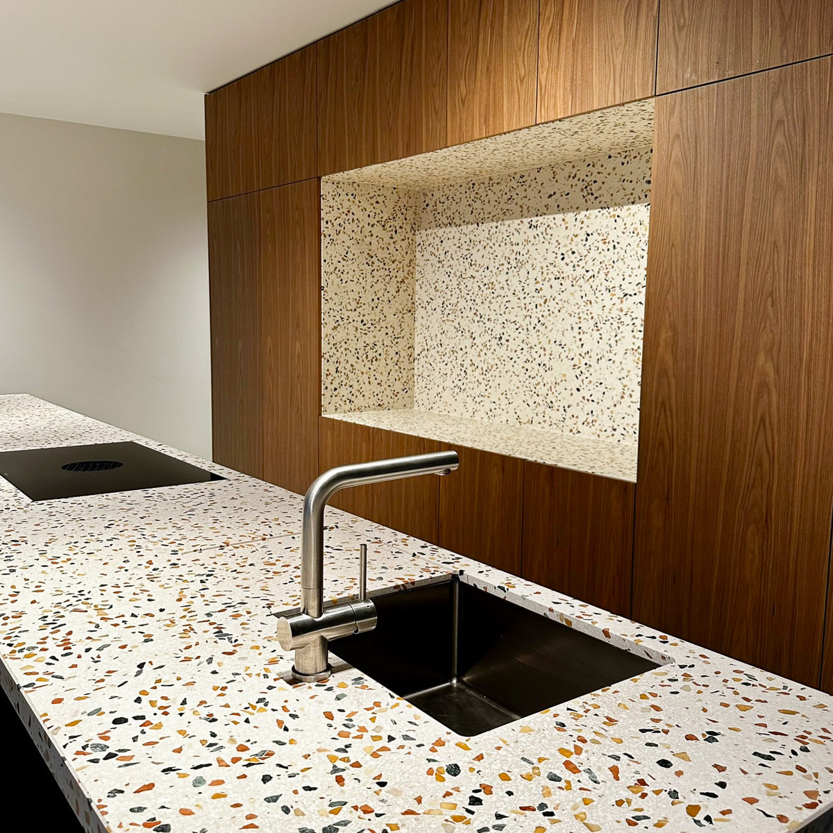 plan de travail cuisine en terrazzo